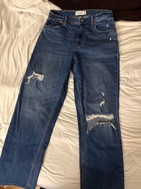 Abercrombie ankle straight jeans
